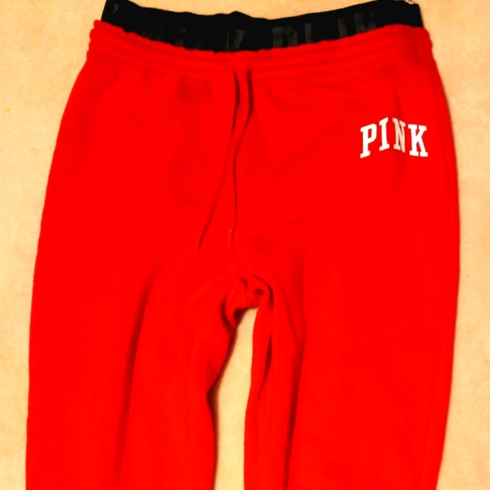 Victoria's Secret pink logo banded sweats